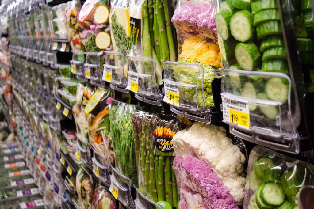 freshcut veggies in trays