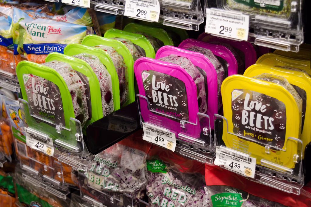 precut veggies in trays