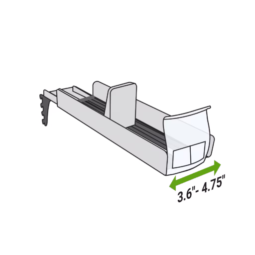 Narrow - 3.6 inches to 4.75 inches